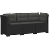 3-vietė sodo sofa su pagalvėlėmis, Rattan išvaizda 3 vietos PP