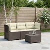3-vietė sodo sofa su pagalvėlėmis, Rattan išvaizda PP