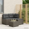 3-vietė sodo sofa su pagalvėlėmis, Rattan išvaizda PP
