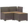 3-vietė sodo sofa su pagalvėlėmis, Rattan išvaizda PP