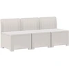 3-vietė sodo sofa su pagalvėlėmis, Rattan išvaizda 3 vietos PP