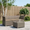 3-vietė sodo sofa su pagalvėlėmis, Rattan išvaizda PP