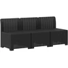 3-vietė sodo sofa su pagalvėlėmis, Rattan išvaizda PP Antracito