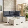 3-vietė sodo sofa su pagalvėlėmis, Rattan išvaizda 3 vietos PP