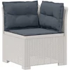 3-vietė sodo sofa su pagalvėlėmis, Rattan išvaizda PP Balta