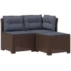 3-vietė sodo sofa su pagalvėlėmis, Rattan išvaizda PP Ruda