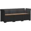 3-vietė sodo sofa su pagalvėlėmis, Rattan išvaizda PP Antracito