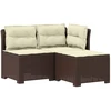 3-vietė sodo sofa su pagalvėlėmis, Rattan išvaizda PP Ruda