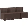 3-vietė sodo sofa su pagalvėlėmis, Rattan išvaizda PP Ruda