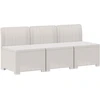 3-vietė sodo sofa su pagalvėlėmis, Rattan išvaizda 3 vietos PP