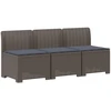 3-vietė sodo sofa su pagalvėlėmis, Rattan išvaizda PP