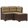 3-vietė sodo sofa su pagalvėlėmis, Rattan išvaizda PP Ruda