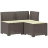 3-vietė sodo sofa su pagalvėlėmis, Rattan išvaizda PP