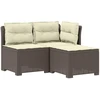 3-vietė sodo sofa su pagalvėlėmis, Rattan išvaizda PP