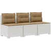 3-vietė sodo sofa su pagalvėlėmis, Rattan išvaizda 3 vietos PP