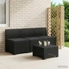 3-vietė sodo sofa su pagalvėlėmis, Rattan išvaizda PP Antracito