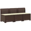 3-vietė sodo sofa su pagalvėlėmis, Rattan išvaizda PP Ruda
