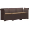 3-vietė sodo sofa su pagalvėlėmis, Rattan išvaizda PP Ruda