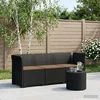3-vietė sodo sofa su pagalvėlėmis, Rattan išvaizda PP Antracito