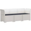 3-vietė sodo sofa su pagalvėlėmis, Rattan išvaizda 3 vietos PP