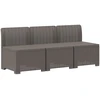 3-vietė sodo sofa su pagalvėlėmis, Rattan išvaizda PP