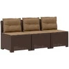 3-vietė sodo sofa su pagalvėlėmis, Rattan išvaizda PP Ruda