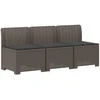 3-vietė sodo sofa su pagalvėlėmis, Rattan išvaizda PP
