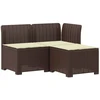 3-vietė sodo sofa su pagalvėlėmis, Rattan išvaizda PP Ruda