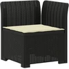 3-vietė sodo sofa su pagalvėlėmis, Rattan išvaizda PP Antracito