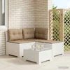 3-vietė sodo sofa su pagalvėlėmis, Rattan išvaizda 3 vietos PP