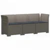 3-vietė sodo sofa su pagalvėlėmis, Rattan išvaizda PP