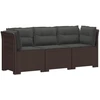 3-vietė sodo sofa su pagalvėlėmis, Rattan išvaizda PP Ruda