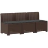 3-vietė sodo sofa su pagalvėlėmis, Rattan išvaizda PP Ruda