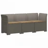 3-vietė sodo sofa su pagalvėlėmis, Rattan išvaizda PP