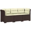 3-vietė sodo sofa su pagalvėlėmis, Rattan išvaizda PP Ruda