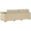 3-Vietis Sofa Kreminė 220 cm audinys