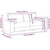3-Vietis Sofa Kreminė 220 cm audinys