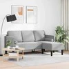 Sofa Sofos komplektas su pagalve Šviesiai pilka Poliesteris