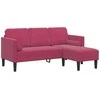 Sofa Sofos komplektas su pagalve Vyno raudona Poliesteris