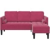 Sofa Sofos komplektas su pagalve Vyno raudona Poliesteris