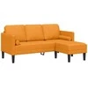 Sofa Sofos komplektas su pagalve Tamsiai geltona Poliesteris