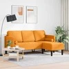 Sofa Sofos komplektas su pagalve Tamsiai geltona Poliesteris