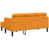 Sofa Sofos komplektas su pagalve Tamsiai geltona Poliesteris