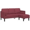 Sofa Sofos komplektas su pagalve Vyno raudona Poliesteris