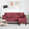 Sofa Sofos komplektas su pagalve Vyno raudona Poliesteris