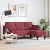 Sofa Sofos komplektas su pagalve Vyno raudona Poliesteris