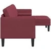 Sofa Sofos komplektas su pagalve Vyno raudona Poliesteris