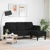 Sofa Sofos komplektas su pagalve Juoda Poliesteris