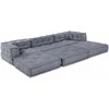 Modulinė sofa 3 pcs Pilka Audinys