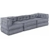 Modulinė sofa 3 pcs Pilka Audinys